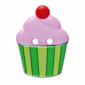 S CUPCAKE 2 HOLES 20MM PINK (12) 311063