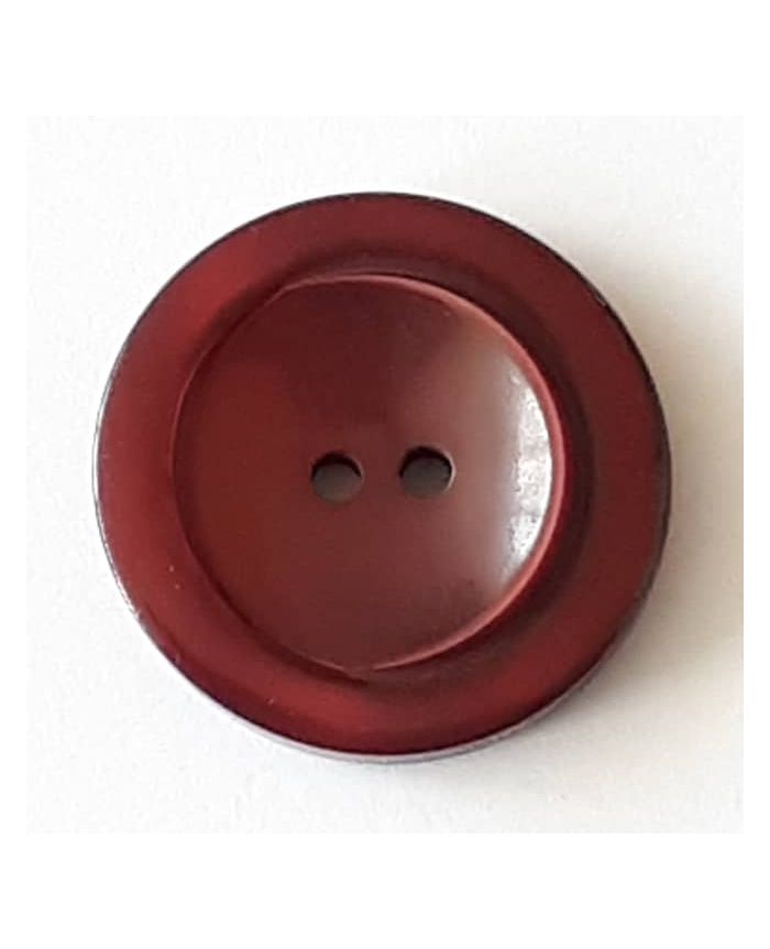 S RAISED 2 HOLES 18MM BURGUNDY (12) 318712