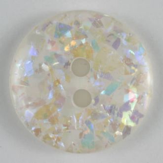 S ROUND GLITTER 2 HOLE 23MM WHITE (30) 320145