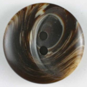 S OVAL BULGE 2 HOLE 28MM BROWN (12) 330384