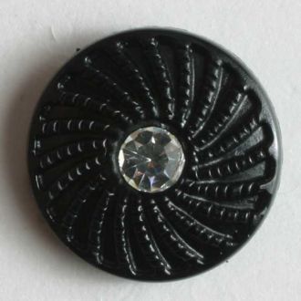 S RHINESTONE CTR 11MM BLACK (20) 330589
