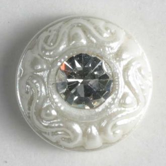 RHINESTONE CTR 11MM WHITE (20) 330594