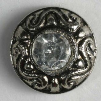 S RHINESTONE CTR 11MM ANTIQUE SILVER (20) 330596