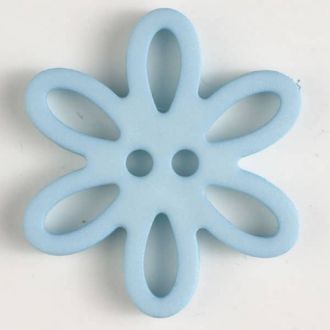 S FLOWER 6 PETAL 2 HOLE 28MM BLUE (12) 330745