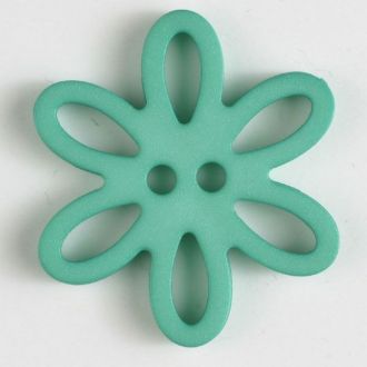 S FLOWER 6 PETAL 2 HOLE 28MM GREEN (12) 330747