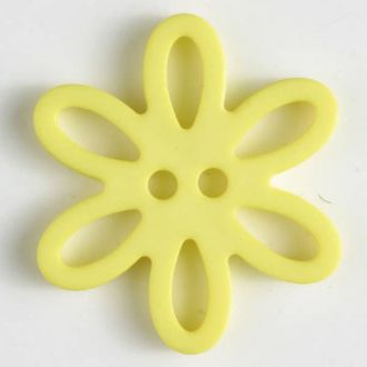 S FLOWER 6 PETAL 2 HOLE 28MM YELLOW (12) 330752