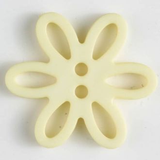 S FLOWER 6 PETAL 2 HOLE 28MM YELLOW (12) 330753