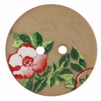 S ROSE 2 HOLES 23MM BEIGE (12) 330886