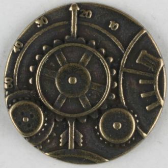 S STEAMPUNK 23MM ANTIQUE BRASS (12) 331075