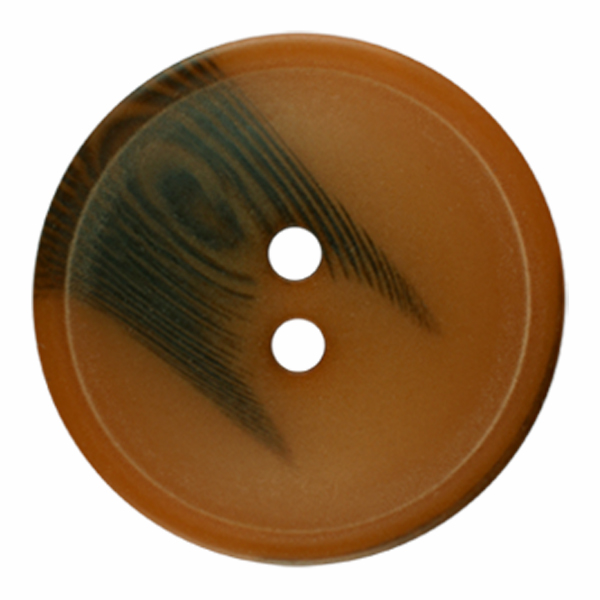 D ROUND 2 HOLED 20MM BROWN (12) 336801