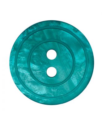 D ROUND PEARL EFF 2 HOLES 20MM GREEN (12) 338804