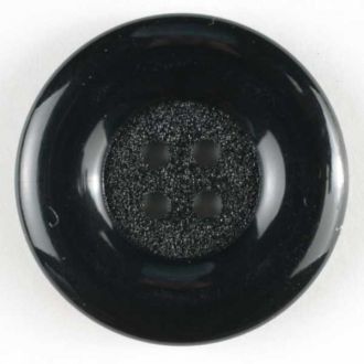 S BEADED RIM 4 HOLE 38MM BLACK (20) 340001