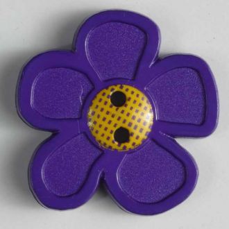 S FLOWER 5 PETAL 2 HOLE 28MM LILAC (10) 340706