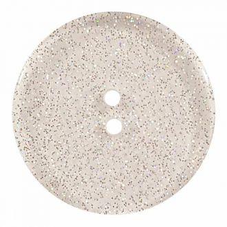 S ROUND GLITTER 2 HOLES 18MM TRNSP (12) 341327