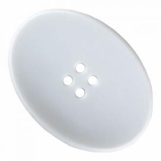 S OVAL WITH 4 HOLES 30MM WHITE (12) 341343