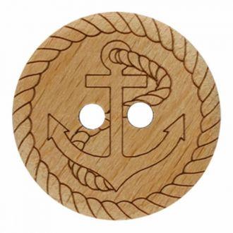 S WOOD ANCHOR 2 HOLES 28MM BROWN (12) 341358