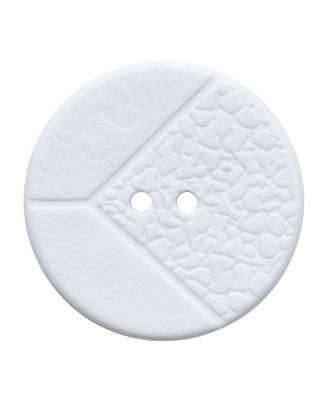 S ROUND BUTTON WITH 2H 25MM WHITE (12) 341424