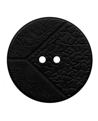 S ROUND BUTTON WITH 2H 25MM BLACK (12) 341425