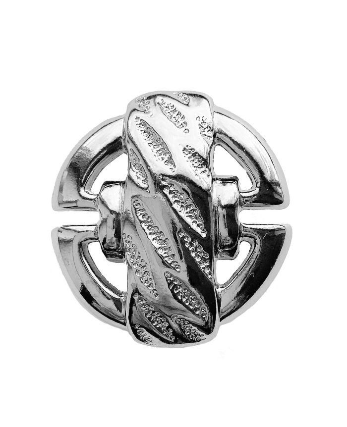 S METAL ROUND WITH SHANK 23MM SILVER (12) 341470