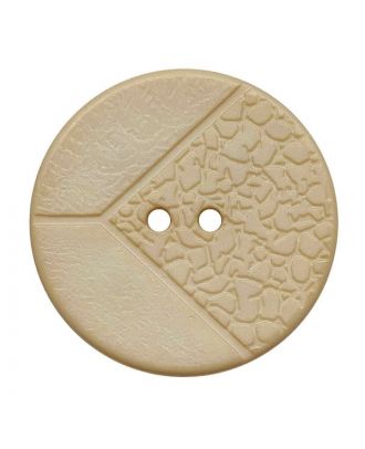 S ROUND BUTTON WITH 2H 25MM BEIGE (12) 343020