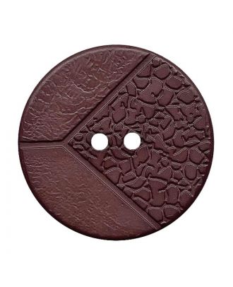 S ROUND BUTTON WITH 2H 25MM BROWN (12) 343021