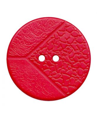 S ROUND BUTTON WITH 2H 25MM RED (12) 343028