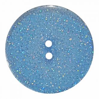 S ROUND GLITTER 2 HOLES 18MM BLUE (12) 344880