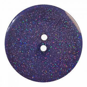 ROUND GLITTER 2 HOLES 18MM DK BLUE (12) 344881