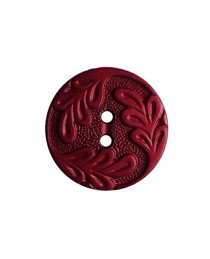 S ROUND LEAF DESIGN 23MM BURGUNDY (12) 346014