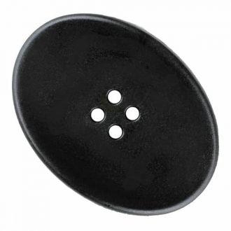 OVAL WITH 4 HOLE38MM BLACK (12) 370888