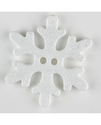 S SNOWFLAKE 2 HOLES 34MM WHITE (12) 371138