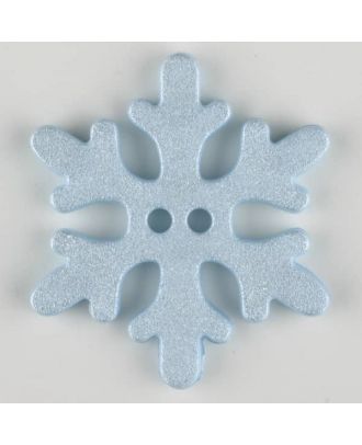 S SNOWFLAKE 2 HOLES 34MM BLUE (12) 371139
