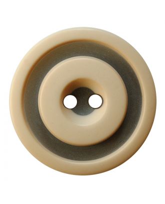 ROUND 2-TONE 2 HOLE 25MM BEIGE (12) 377800