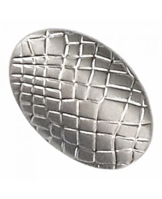 METAL OVAL 25MM DULL SILVER (12) 400287