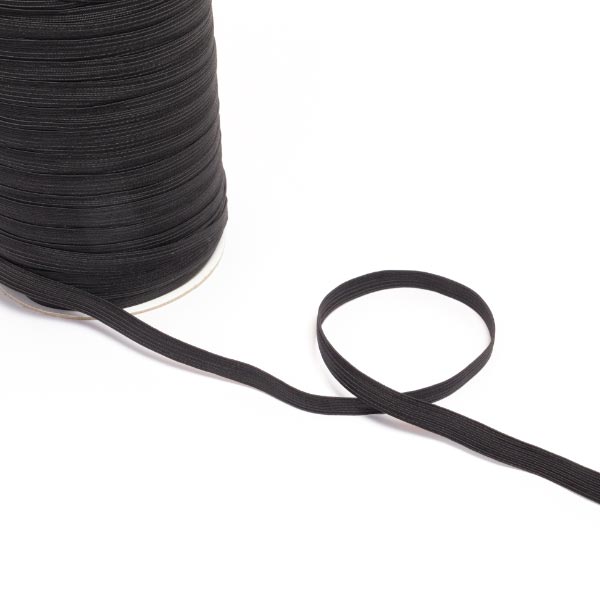 12 CORD 10MM BLACK BRAIDED ELASTIC 150M