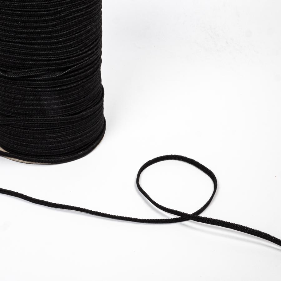 4MM BRAIDED ELASTIC 250M BLACK