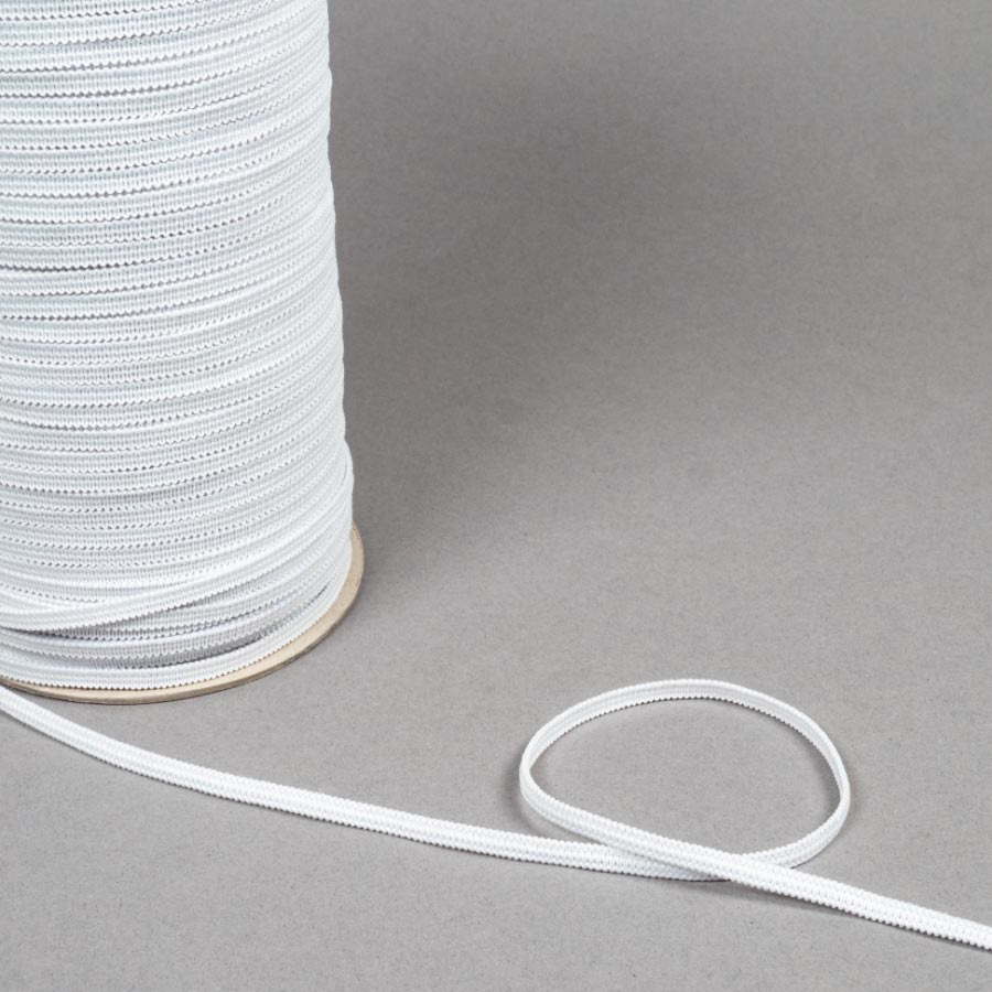 4MM BRAIDED ELASTIC 250M WHITE