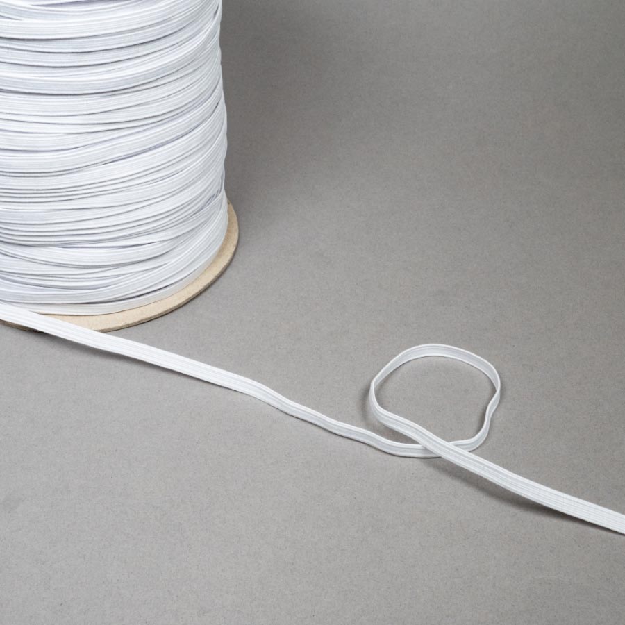8 Cord Polyprop Elastic White