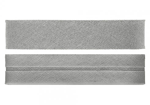 BIAS BINDING COTTON 40/20MM GREY 903202