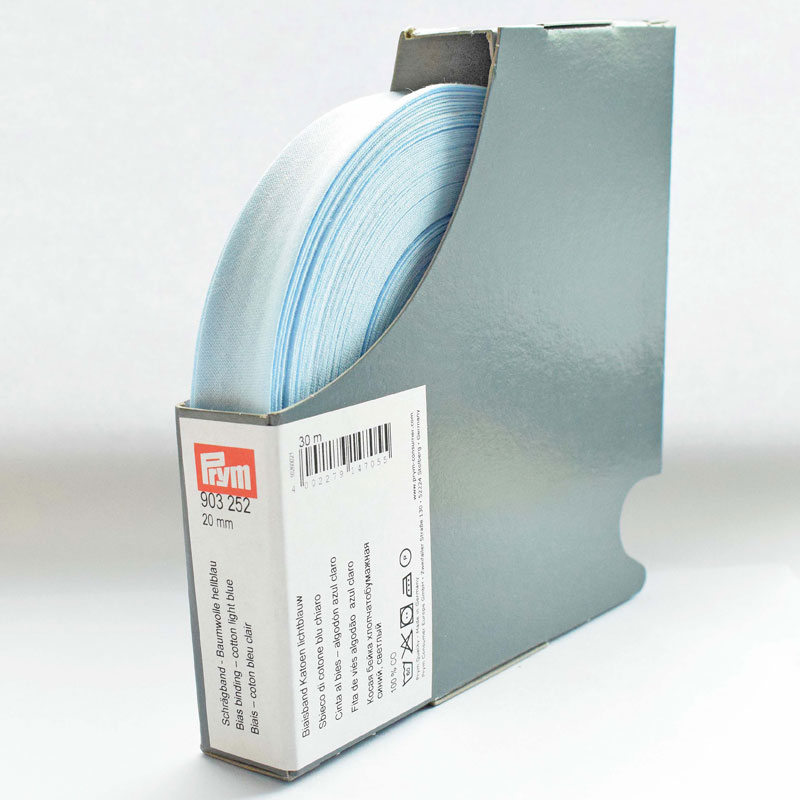 BIAS BINDING COTTON 40/20MM LIGHT BLUE 903252