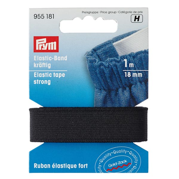 ELASTIC TAPE STRONG 18MM BLACK 955181