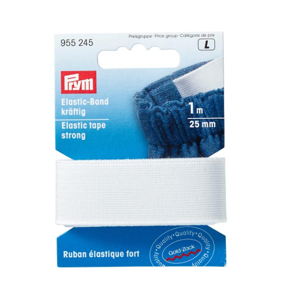 ELASTIC TAPE STRONG 25MM WHITE 955245