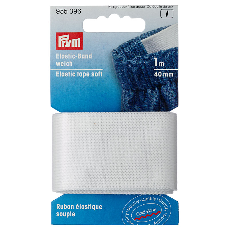 ELASTIC TAPE SOFT 40MM WHITE 955396
