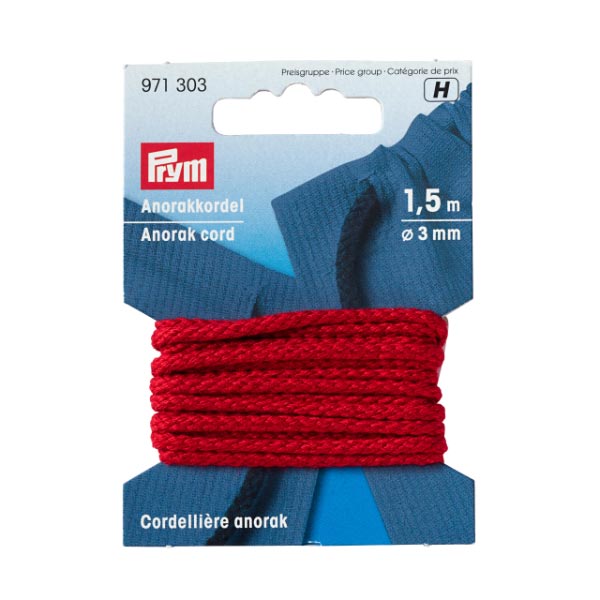 ANORAK CORD 3MM RED 971303