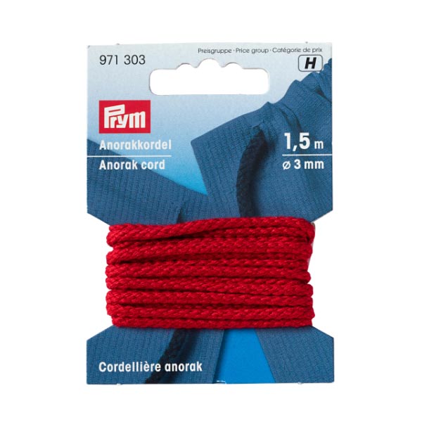 ANORAK CORD 3MM RED 971303