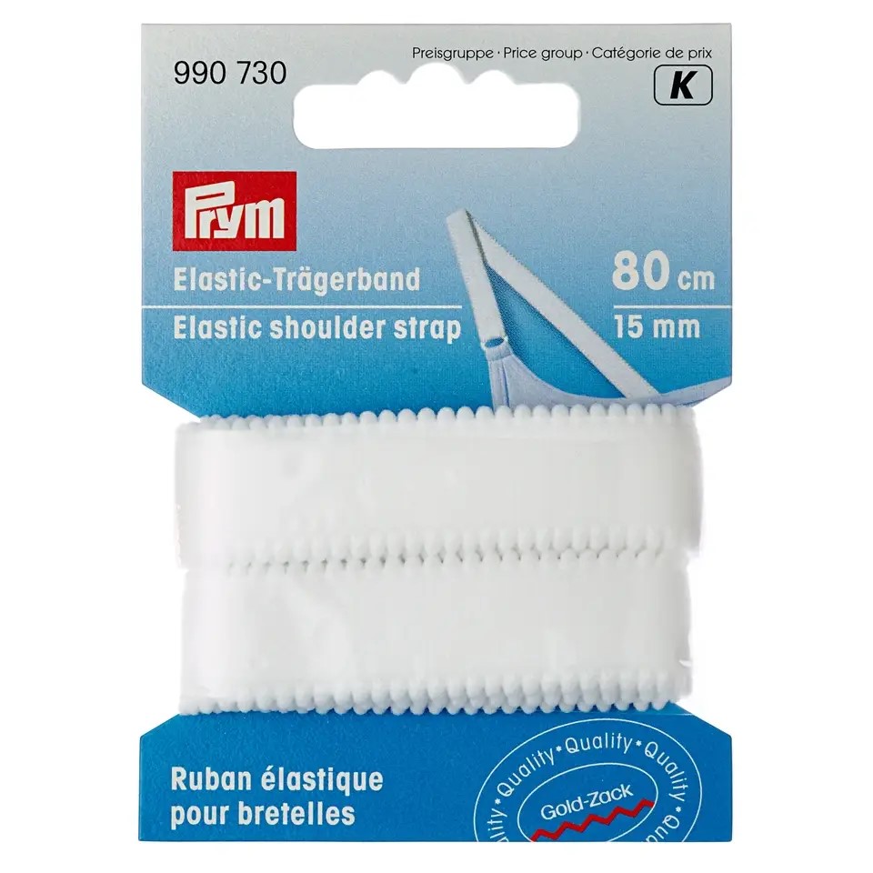 ELASTIC SHOULDER STRAP 15MM WHITE 990730