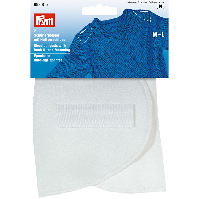 S/PADS SET-IN WITH H&L FASTENING WHITE M-L 993815