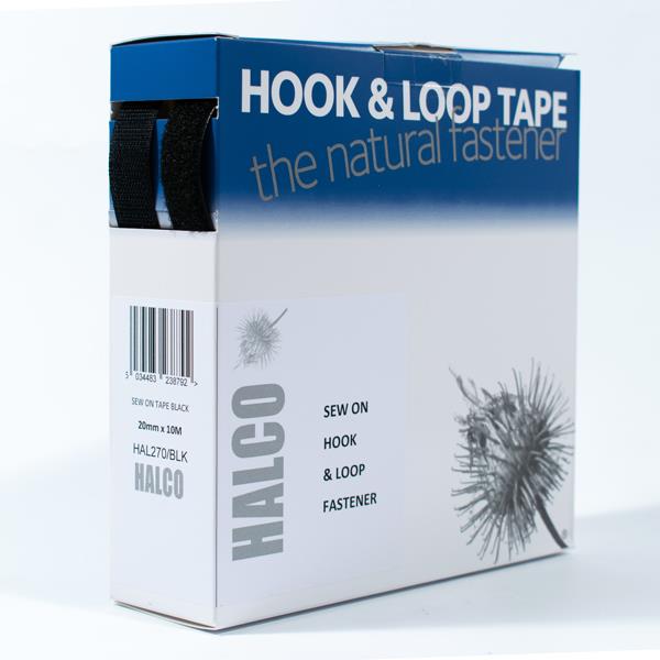 SEW ON TAPE 20MM X 10M BLACK