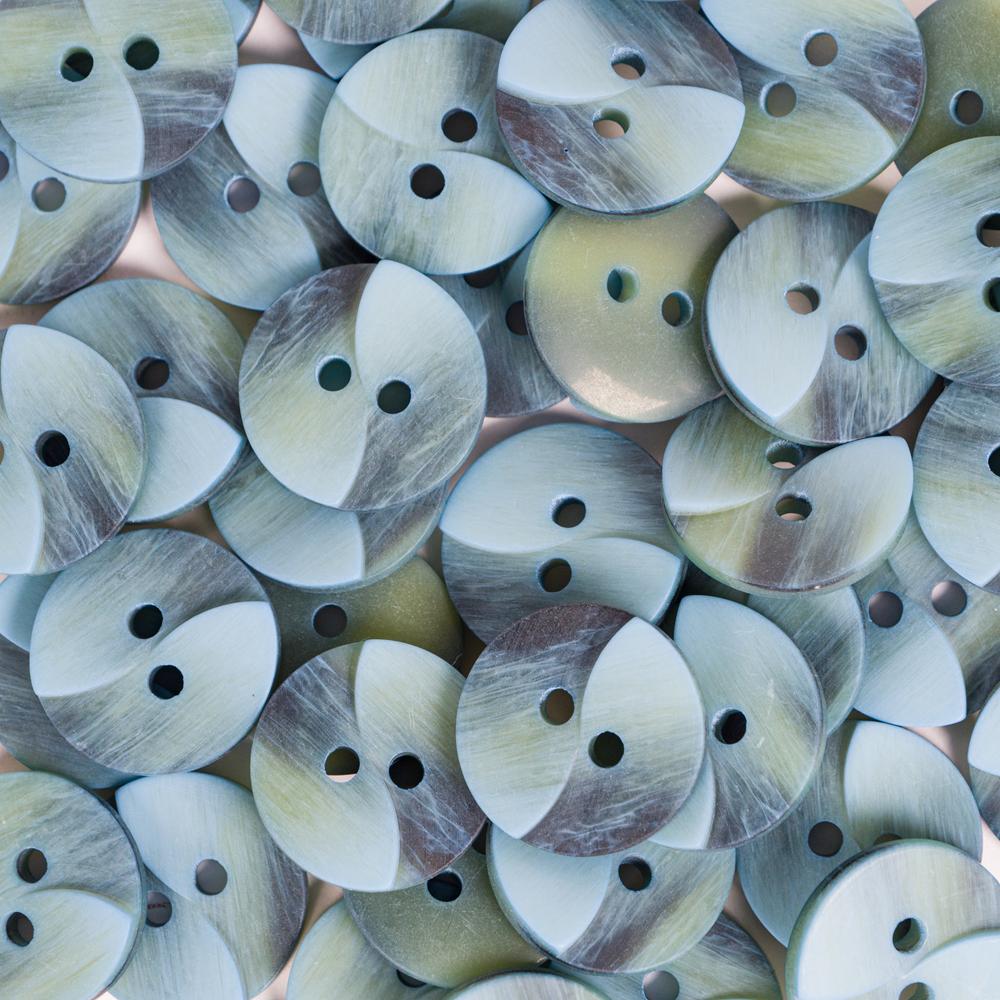 15MM 2 HOLE SWIRL BONE 50PCS