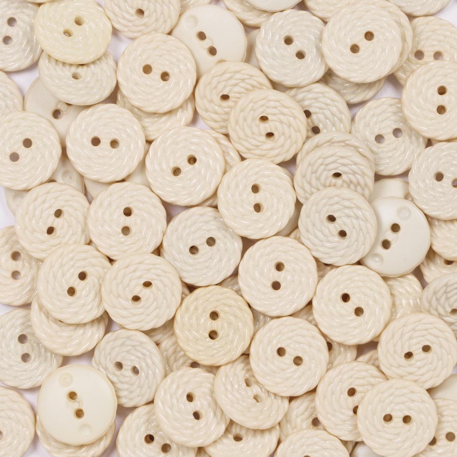 28MM 2 HOLE SWIRL  50PCS Cream